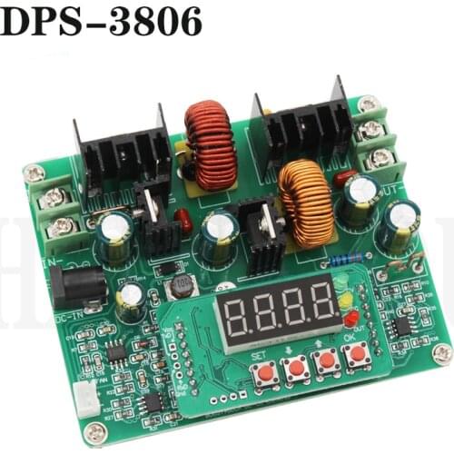 CNC 38V 6A Buck/Bost DC To DC Converter Digital Adjustable Regulated Constant Current Power Supply Module Power Charge
