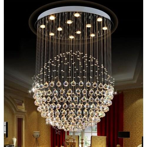 Modern LED ChandelierK9Crystal Raindrop Lamps Interior Lighting Decorative Ceiling Suitable For Dining Room Bedroom LivingRoom