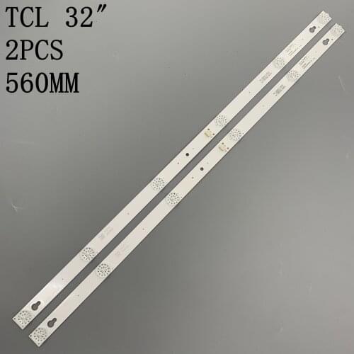 New 2pcs/set 6LED(6V) 560mm LED Backlight Strip for L32P1A 4C-LB3206-HR03J HR01J 32D2900 32HR330M06A5 V5