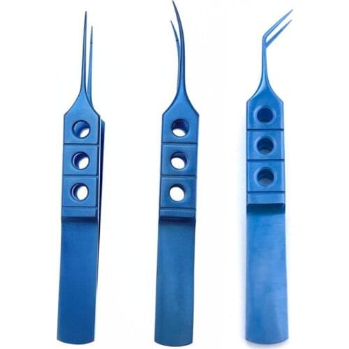 85mm Titanium Curved Tying Forcep ophthalmic eye surgical instrument