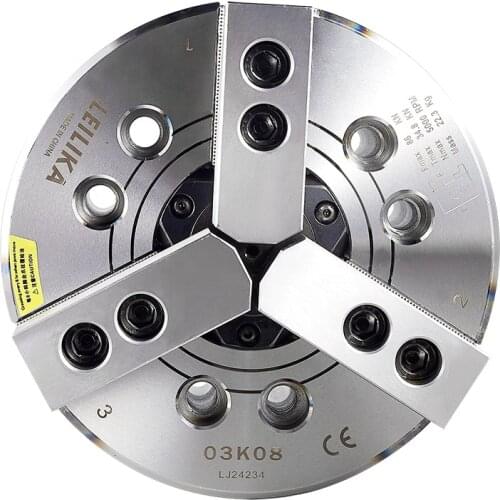 Top quality LEILIKA cnc lathe 3-jaw power chuck 3 soft jaw hollow hydraulic chucks 250mm