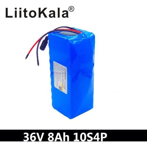 LiitoKala 36V 8Ah 500W High power&capacity 42V 18650 lithium battery pack ebike electric car bicycle motor scooter with BMS