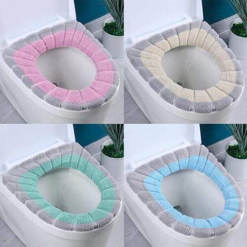 Universal Warm Soft Washable Toilet Seat Cover Mat Set for Home Decor Closestool Mat Seat Case Toilet Lid Cover Accessories