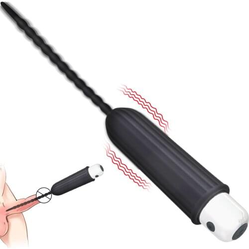 Penis Plug Urethral Dilators Penis Plug Vibrating Insertion Urethral Plug Vibrator Stimulate Glans Erection Sex Toys For Male 18