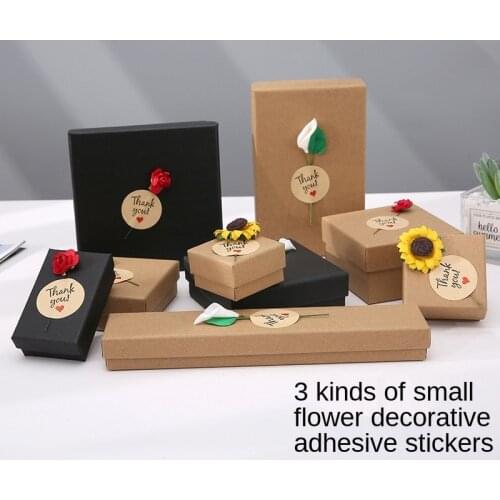 1pcs Jewelry Package Square Rectangle Different Size Black/khaki Kraft Paper Box Earring/ring /bracelet Jewelry Bag Boxs