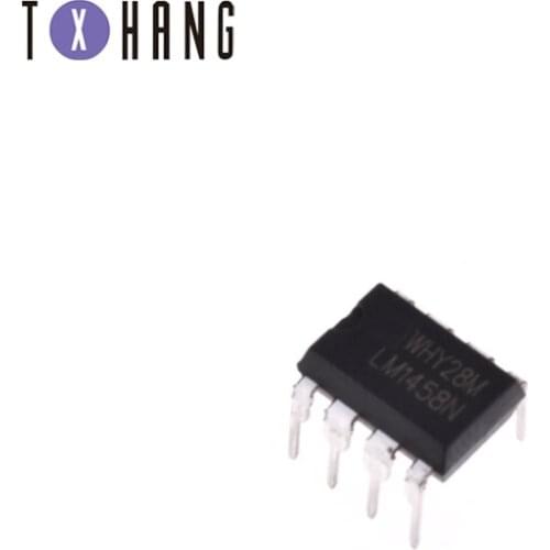 10PCS LM1458 LM1458N IC OP AMP DUAL 8-DIP NEW diy electronics