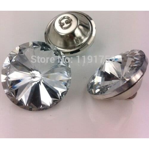 1000PCS/LOT 20MM CLEAR GLASS STONE WITH LOOPS