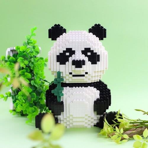 3689pcs Giant Panda Assembled Diamond Building Blocks DIY Animal Toys 3D Model Bricks Practice Hands-on Ability Assembled Toys