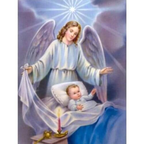 Angel Diamond Art Mun Baby Mosaic Embroidery Painting Rhinestone Drawing Picture Home Wall Papers Handcraft Gift Beadwork New