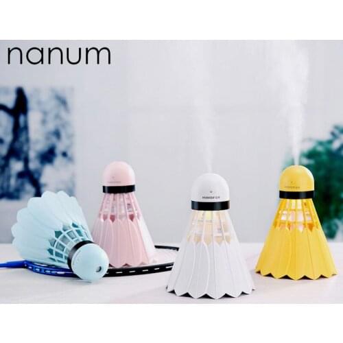 Aroma Essential Oil Diffuser Mini Ultrasonic Badminton Humidifier Air Purifier LED Night Light USB Car air freshener for Office