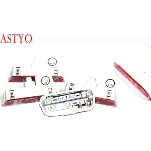 ASTYO Car LED Door Warning Light For VW Golf 5 6 7 Jett-a MK5 MK6 CC Tiguan Passat B6 B7 B8 with cable