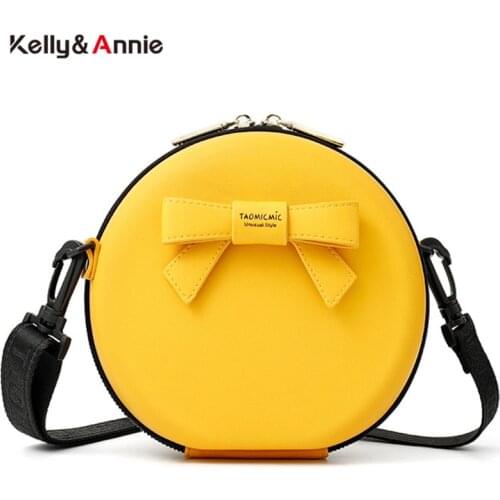 Brand Designer Round Fashion Women Bags 2020 Bow Circular Hard Female Crossbody Messenger Shoulder Bag Ladies Handbag SAC Purse