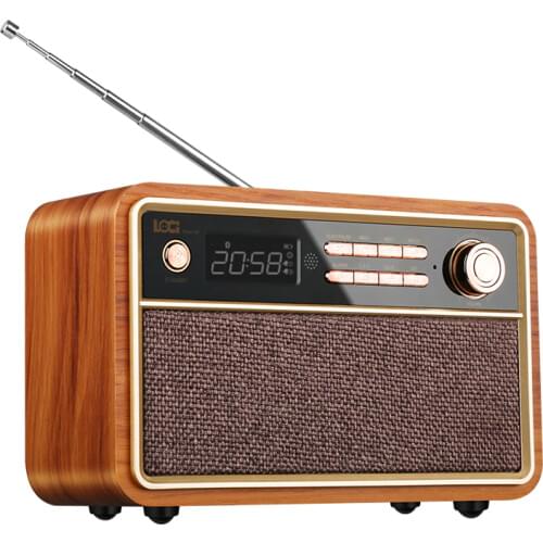Bluetooth Digital Wooden Led Alarm Clock Radio Speaker Vintage Multi Function Alarm Clock Unique Living Room Decoration II50NZ