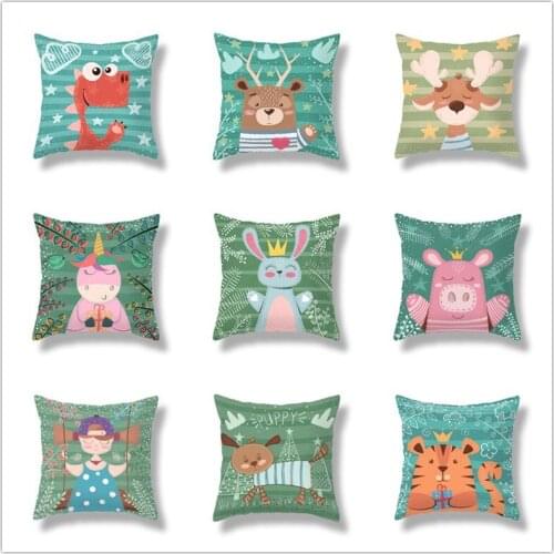 Cartoon Animals Throw Pillow Case Cushion Covers for Home Sofa Chair Decorative Pillowcases