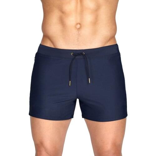Men 3-Color Polyester Swim Shorts High Waist Side Breathable Mesh Swim Trunks Swimwear Bottom Casual Swim Shorts