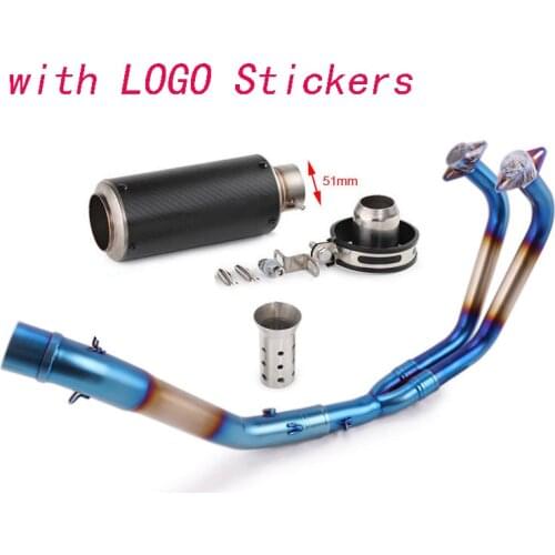 For Yamaha MT03 MT-03 YZF R3 R25 YZF-R3 YZF-R25 Escape Moto Motorcycle Middle link pipe Full System Exhaust Slip-On DB killer