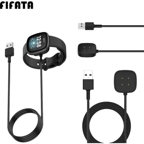 FIFATA USB Magnetic Fast Charge Dock For Fitbit Versa 3/Fitbit Sense Smart Watch Replacement Watch Charger Charging Base