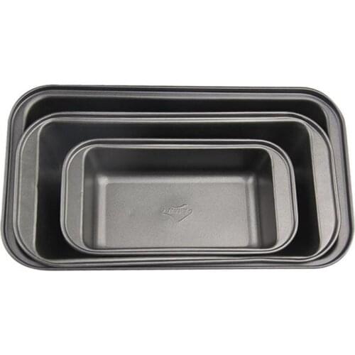 Loaf Pan Rectangle Toast Bread Mold Cake Mold Carbon Supplies Loaf Baking Steel Pan 3 Sizes Non Bakeware DIY Baking Pastry