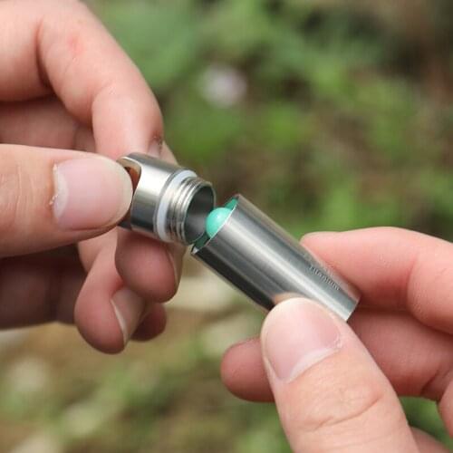 Tiartisan Pill Cases Kitchen Storage Box Capsule Drug Home Pure Titanium Cartridge Pillcase Keychain Waterproof Delicate Ta6170