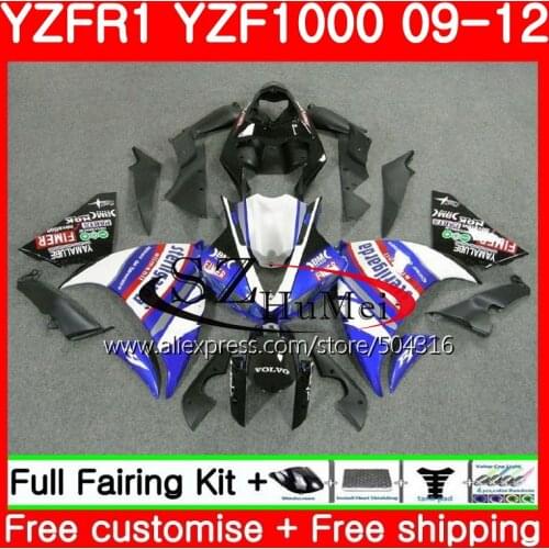 Body For YAMAHA YZF-R1 YZF1000 TOP Blue black R 1 YZF-1000 77SH10 YZF 1000 YZFR1 09 10 11 12 YZF R1 2009 2010 2011 2012 Fairings