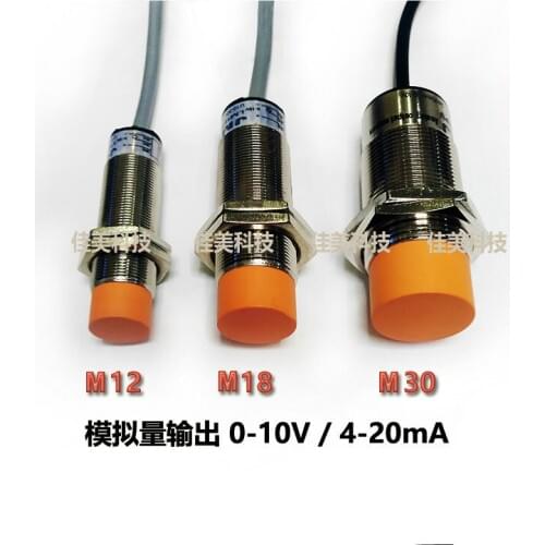 M18m30 Inductive Proximity Switch Linear Displacement Sensor Analog Output 0-5v0-10v4-20ma