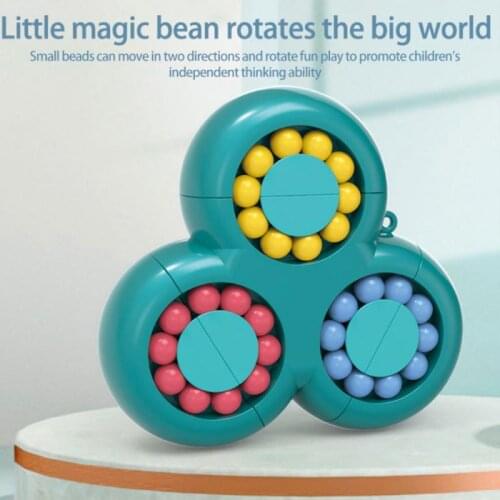 Magic Bean Cube Toys Rotating Decompression Square Small Beads Magic Cube Childrens Puzzle Ball Game Creative Toys