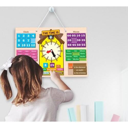 Magnetic Time Teaching Clock for Kids, learn about time, write time magnetic clock