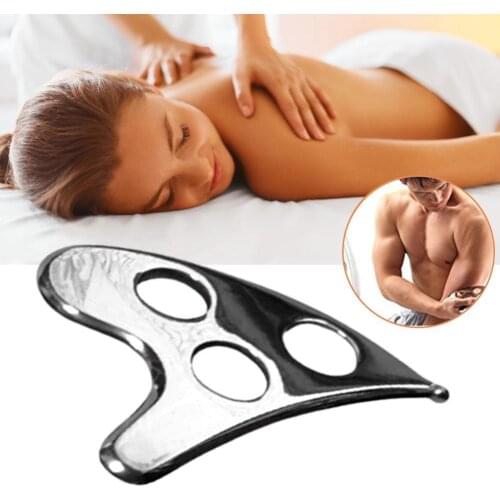 Steel GuaSha Board Massager Scraper Physical Muscle Therapy Body Health SPA Meridian Loose Massage X9E5
