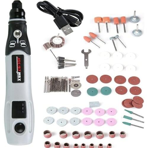 Mini Cordless Drill Electric Carving Pen USB Rechargeable Drill Rotary Tools Kit Engraving Pen for Grinding Polishing
