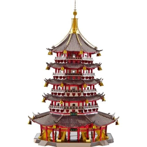 MMZ MODEL Piececool 3D metal puzzle Leifeng Pagoda Assembly metal Model kit DIY 3D Laser Cut Model puzzle toys for adult