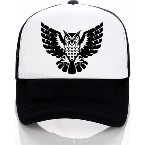 Fashion owl bird baseball cap summer mesh trucker cap Casual Adjustable sports hat