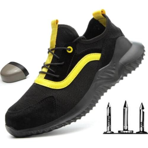 Construction Men Outdoor Sneakers Steel Toe Cap Work Boots Indestructible Shoes Men Camouflage Puncture Proof Safety Shoes