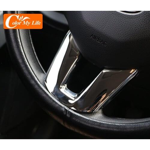 ABS Chrome Car Steering Wheel Panel Cover Sequins Trim for Kia Sportage SL 3 R Sportage3 SportageR 2011- 2015 Accessories