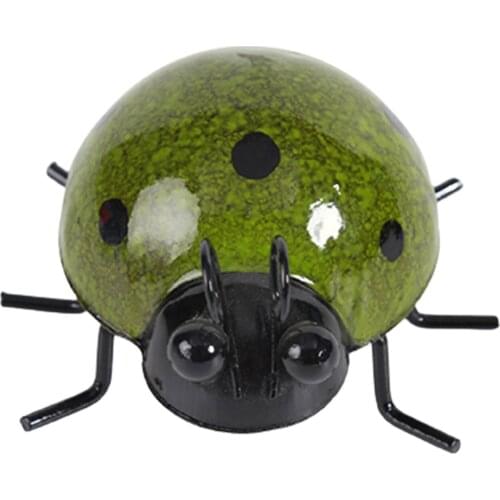 Ladybug Wall Hanging Ornaments Iron for Farmhouse Porch Courtyard Lawn Fence Decoration GQ