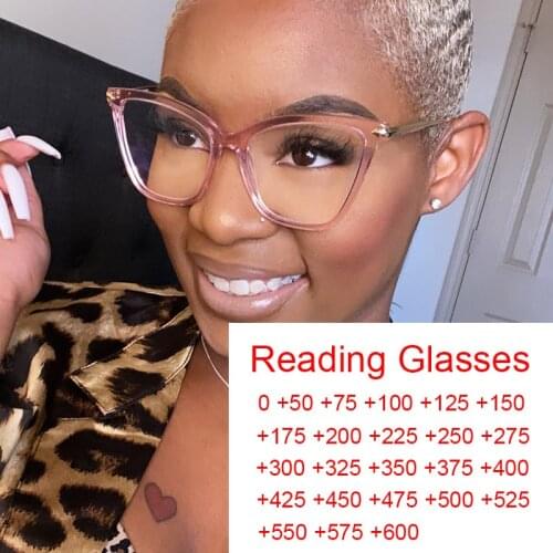2021 Retro Big Frame Cat Eye Women Men Reading Glasses Clear Lens Presbyopic Glasses Female Men Readers Prescription Eyewear