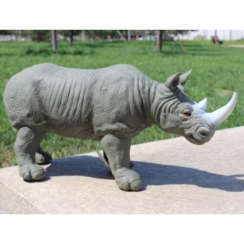 Animal Models Oversize Rhinoceros Wild Forest Animals Toys Action Figures Model PVC Plastic Collections Toy Figure Children Boys