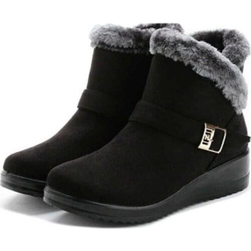 Winter Warm And Comfortable Ladies Outdoor Suede Ankle Boots