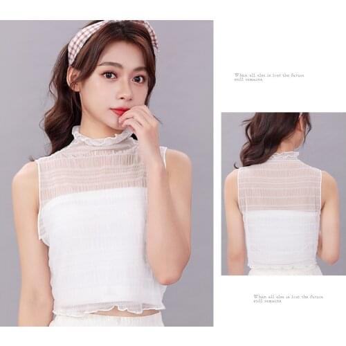 2020 Women Girls Doll Detachable Fake Collar Ruffles Lapel Shawl Shoulder Women Detachable Lapel Fake Collar Cute Doll Ruffles