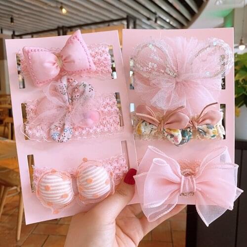3Pcs/Set Lace Flower Baby Headbands Princess Bows Soft Elastic Baby Hairband Kids Headwear Kawaii Toddler Girls Hair Accessories