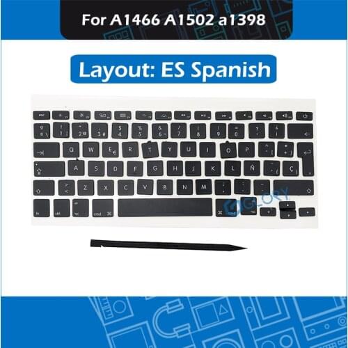 50set/Lot ES Spanish Keycap set AP08 AP11 Key for Macbook Air Pro Retina A1465 A1466 A1502 A1398 Keycaps Replacement + Crowbar