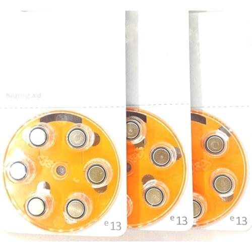 18pcs/lot Hearing Aid Batteries zinc-air battery A13 13A e13 ZA13 13 PR48 good quality