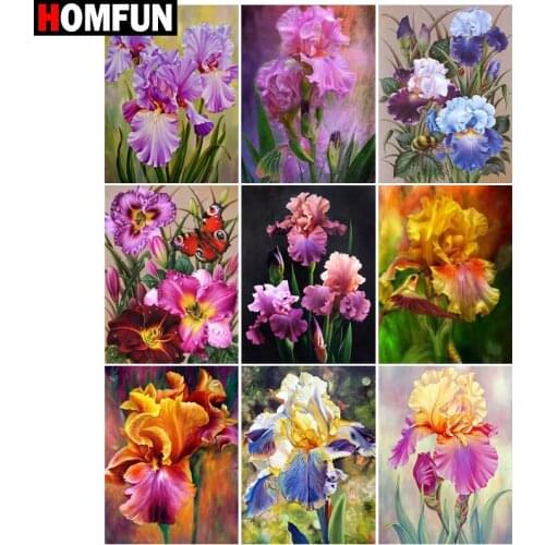 HOMFUN Full Square/Round Drill 5D DIY Diamond Painting "Flower scenery" 3D Embroidery Cross Stitch 5D Home Decor Gift