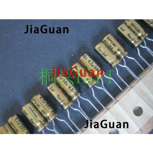 20PCS NICHICON FG 50V4.7UF 5x11MM fine gold 4.7UF 50V FineGold MUSE Audio Capacitor 4.7uF/50V 50V4.7uF