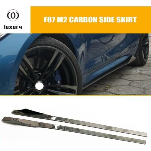 F87 M2 Carbon Fiber Side Bumper Skirt for BMW F87 M2 2016 - 2017 Auto Racing Car Styling Side Skirts Bodykit