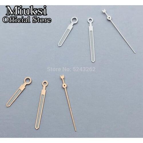 Miuksi silver rose gold watch hands green luminous hands fit Miyota 8205 8215 821A Mingzhu DG 2813 3804 movement