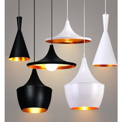 Black / White Industrial Wind Chandelier lamps Living Room Dining Bar Office Simple Modern Single Head Musical Instrument Lights