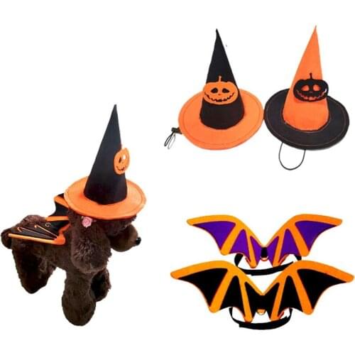 Halloween Pet Dog Costumes Bat Wings Vampire Cute Fancy Dress Up Halloween Pet Dog Cat Puppy Costume
