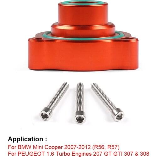 Adaptor with Bolts Turbo BOV Blow Off Valve Dump Adapter Bolt-On Top Mount For Peugeot BMW Mini Cooper S Turbo Engines 1PC