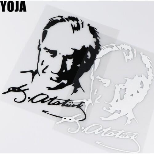 YOJA 13.7X17.9CM Hero Celebrity Signature Creative Car Sticker Decoration Accessories ZT4-0040