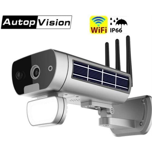 Solar IP Camera 1080P HD Outdoor WiFi Camera CCTV Security Camera Built-in 10000ma battery Long Standby